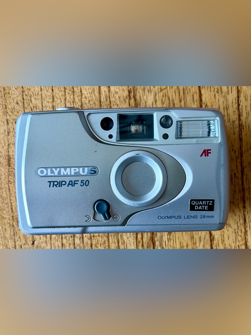 Olympus Trip AF 50 Point-and-Shoot Camera - Silver with Black Accents